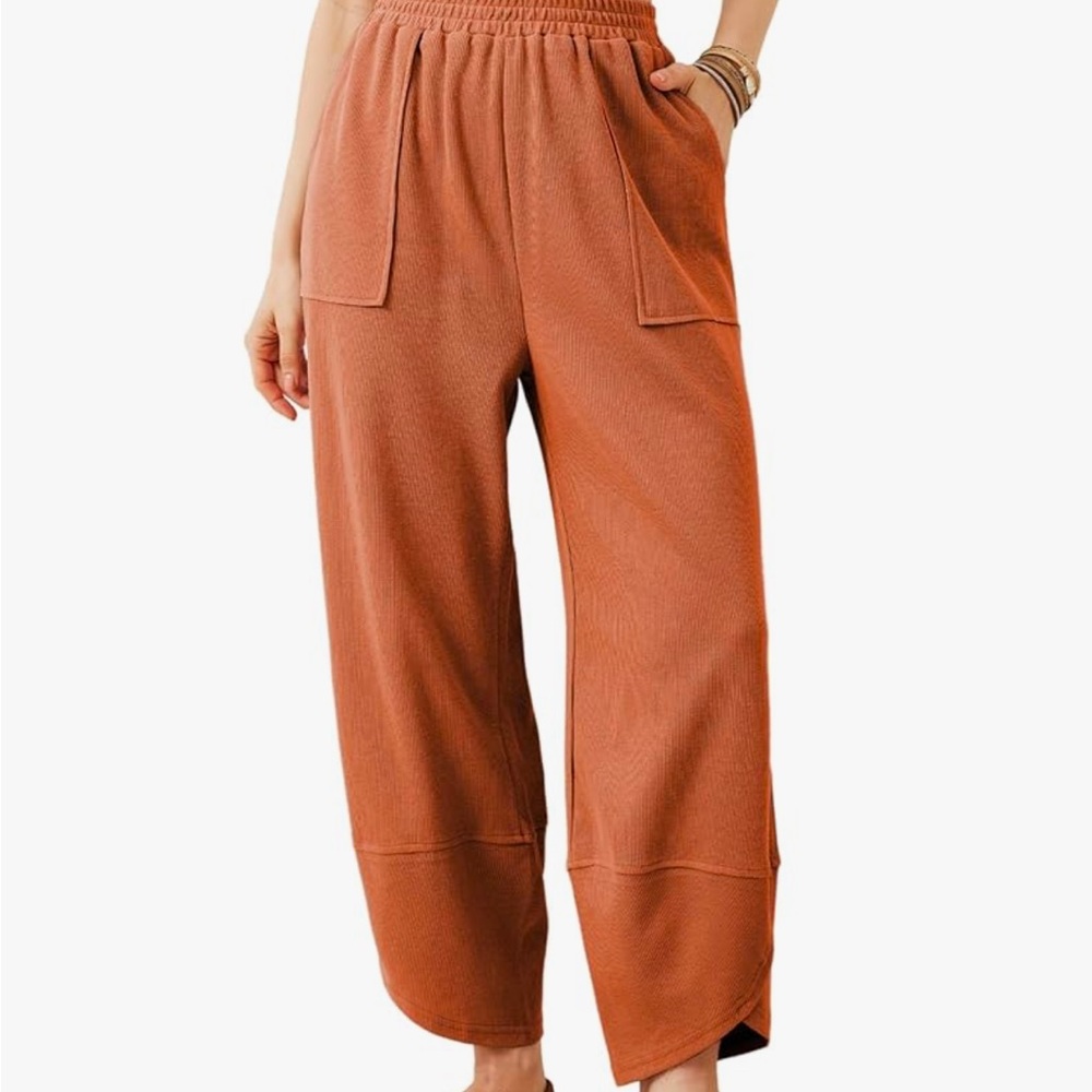 Women's Relaxed Fit Slouchy Pants - Rust
